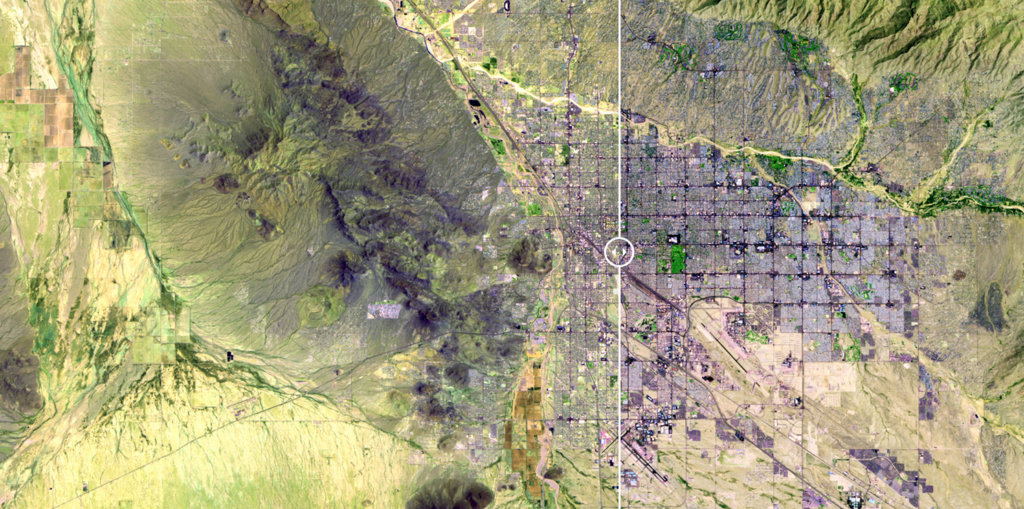 Images of Change de la NASA, urbanización de Tucson Arizona