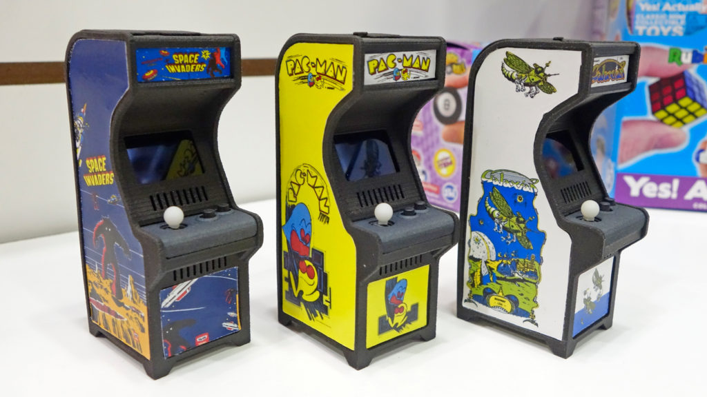 Los mini arcades de Super Impulse, Space Invaders, Pac-Man, Galaxian