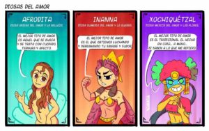 Afrodita, Inanna y Xochiquetzal, las meras meras