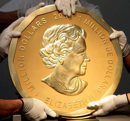 Roban la moneda de oro ma´s grande del mundo de Alemania