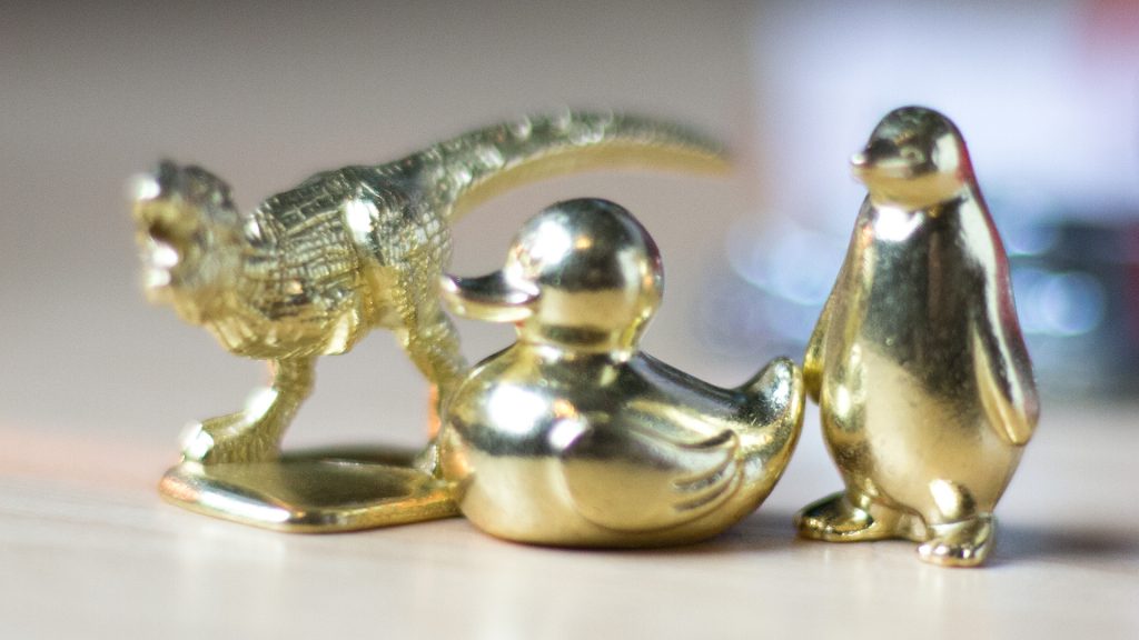 Monopoly T-rex, Patito, Pingüino