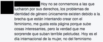 Estos son los peores comentarios en Redes sociales en el Día de la Mujer