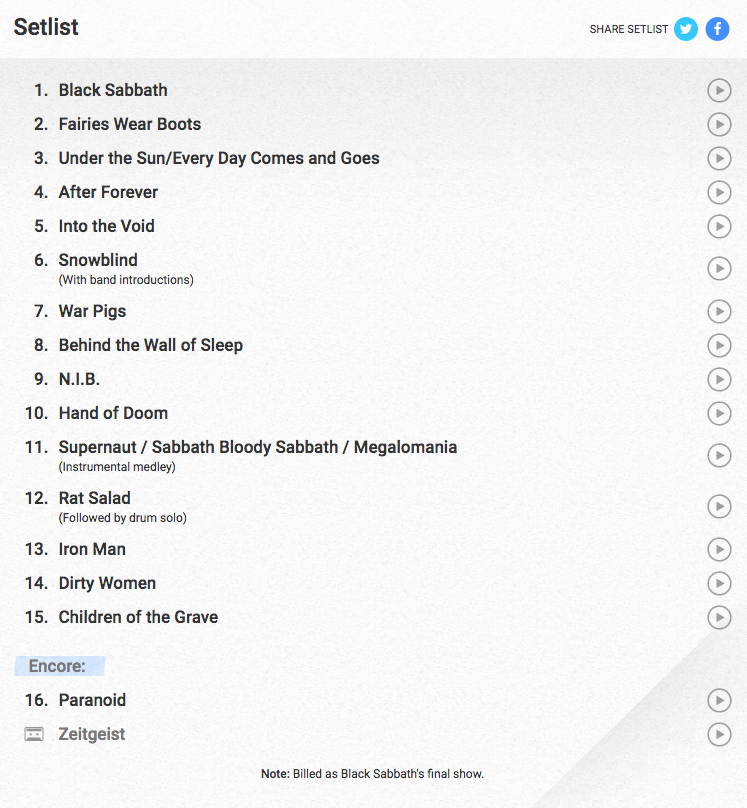 Black Sabbath dio una última noche llena de éxitos