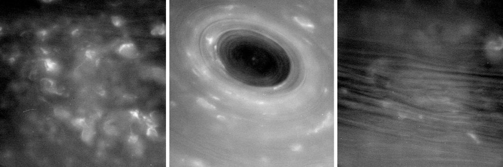 Imágenes tomadas por la nave espacial Cassini durante su Gran Final