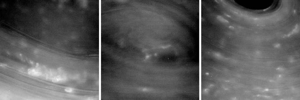 Imágenes tomadas por la nave espacial Cassini durante su Gran Final