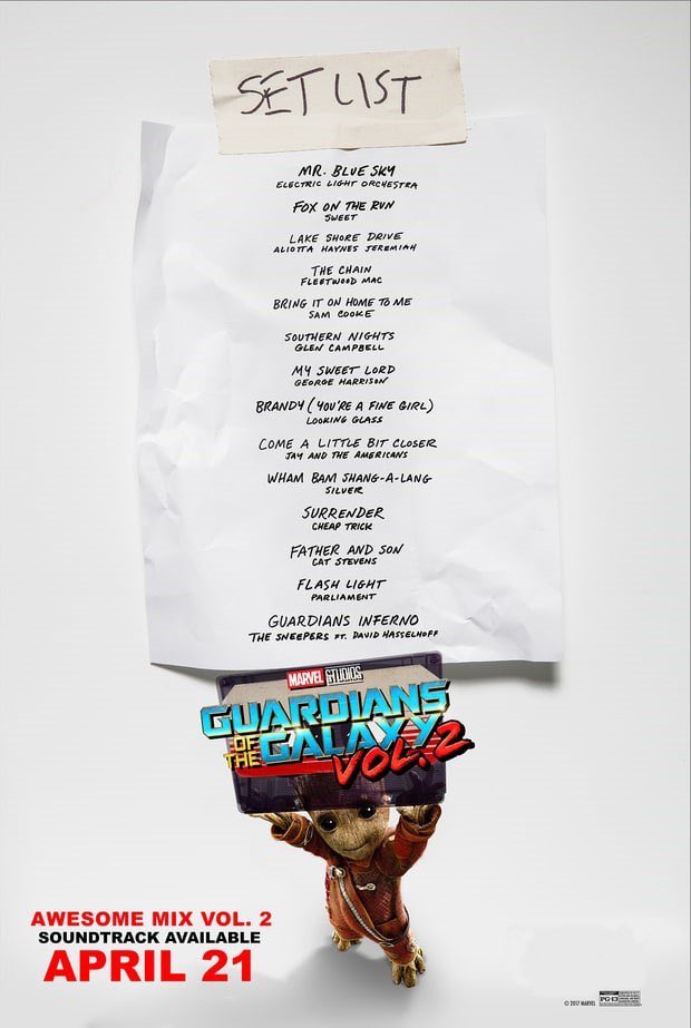 Estas son las canciones del Soundtrack de Guardians Of The Galaxy Vol. 2