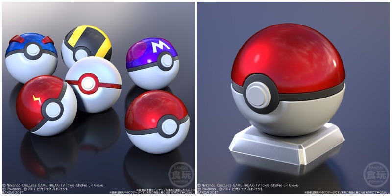 El set de 11 pokébolas de Bandai