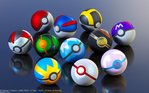 El set de 11 pokébolas de Bandai
