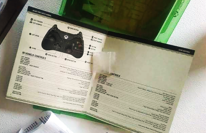 Una bolsita de meth dentro del manual de GTA V