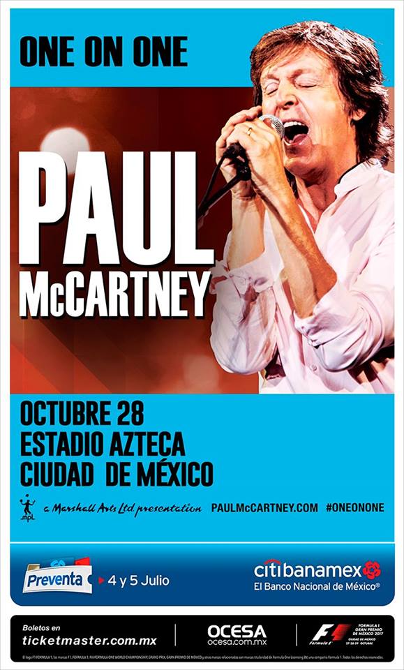 Paul McCartney regresa a México con su gira One On One 
