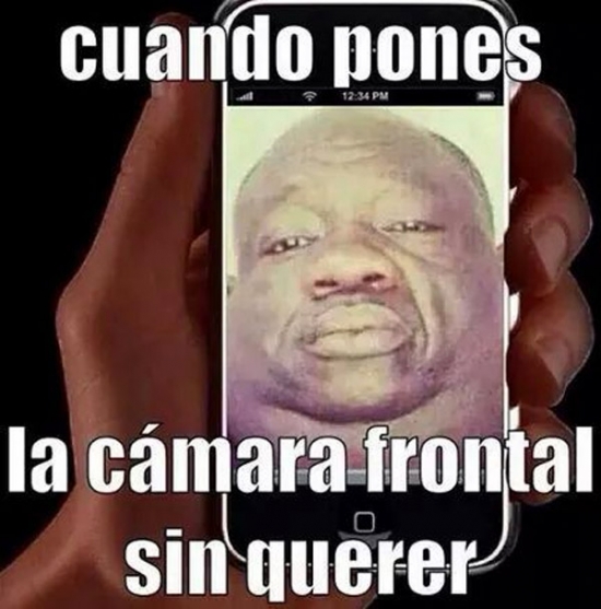 meme camara frontal papada