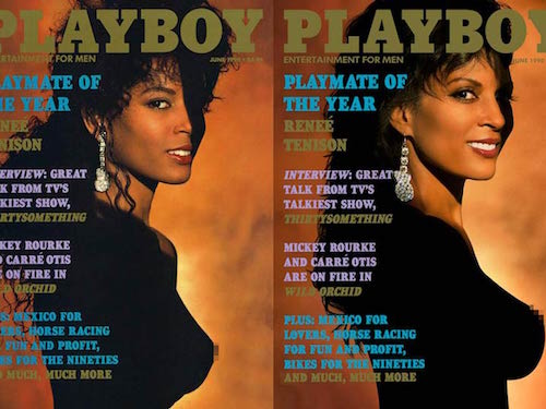 Mujer de color posando para Playboy