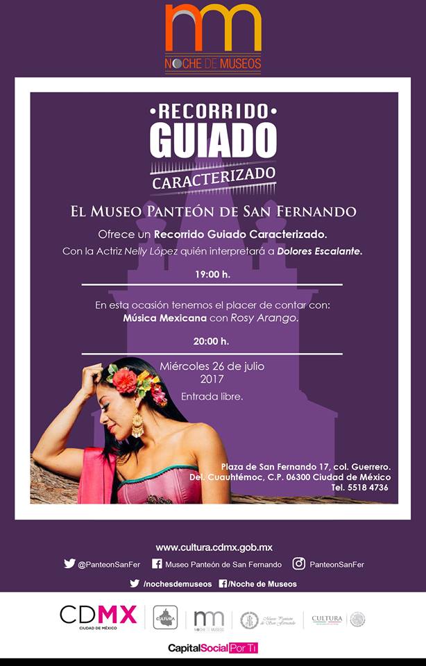 noche de museos panteon san fernando