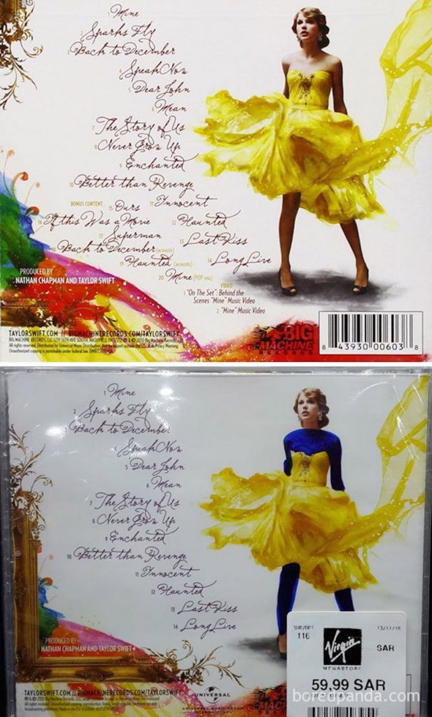 Portada censurada taylor swift