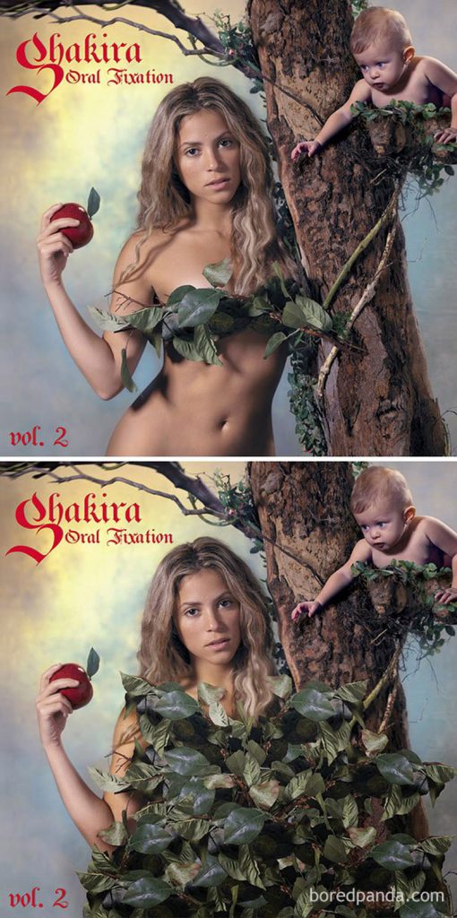 Shakira portada censurada medio oriente
