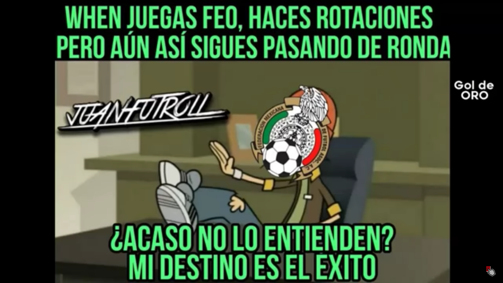meme rotaciones seleccion mexicana copa oro