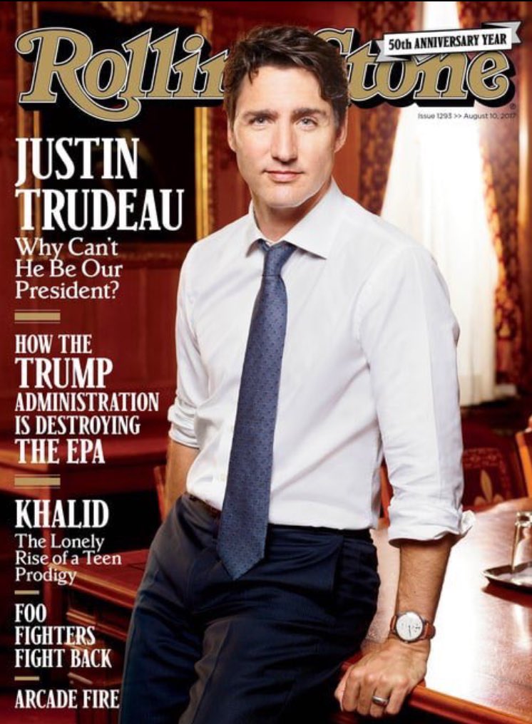 Trudeau en la portada de Rolling Stone