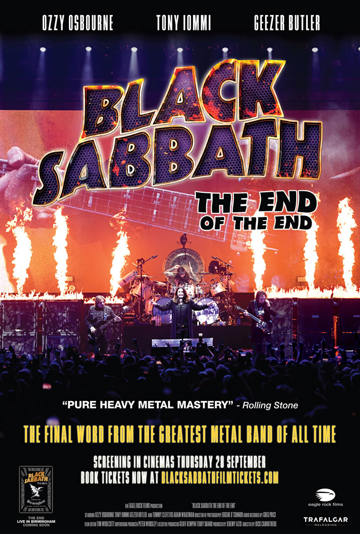 El Documental del adiÃ³s de Black Sabbath se estrenarÃ¡ en 150 salas de cine de todo el mundo