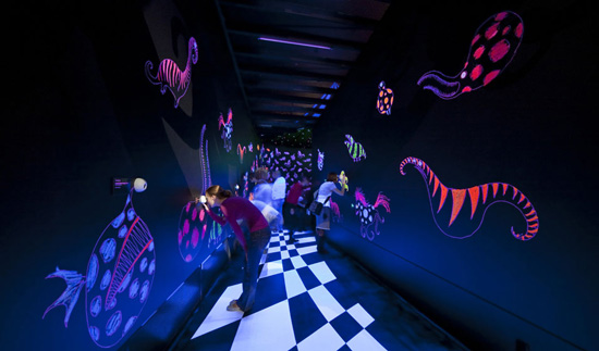 interior de la exposición de Tim Burton
