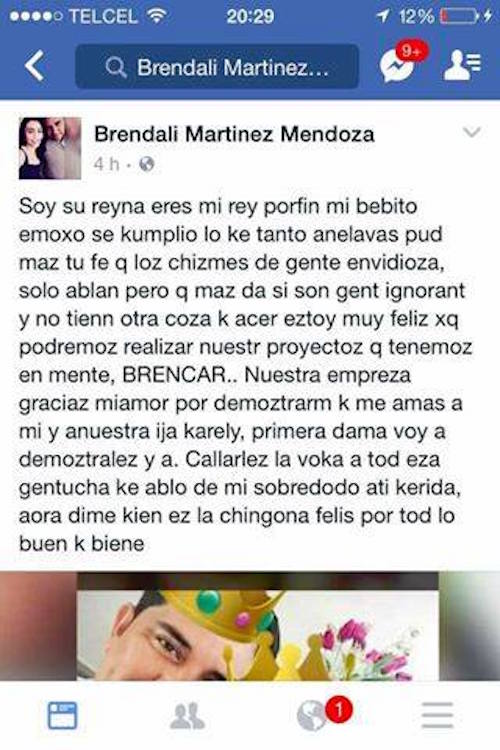 Supuesta amante del Alcalde de Escárcega