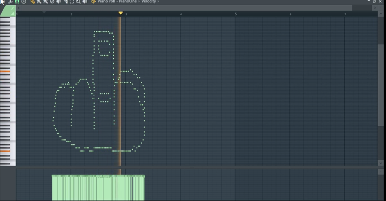 Musical Fuck You de John Keats, dibujar mÃºsica en un programa MIDI