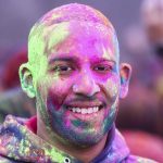 Festival Holi en el templo hindú de Lemont