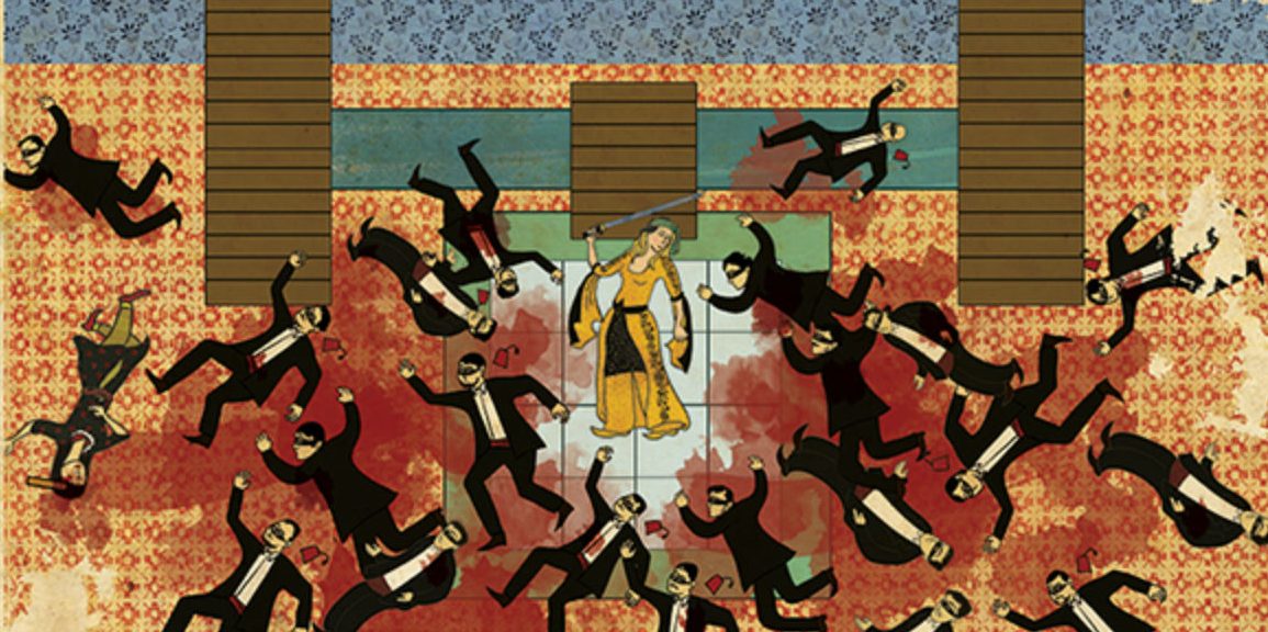 Kill Bill en versiÃ³n miniatura otomana