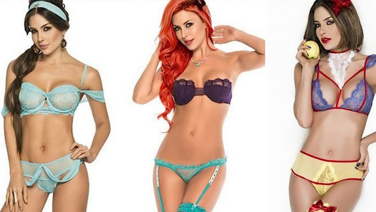 Crean sexy lencerÃ­a inspirada en la princesas de Disney