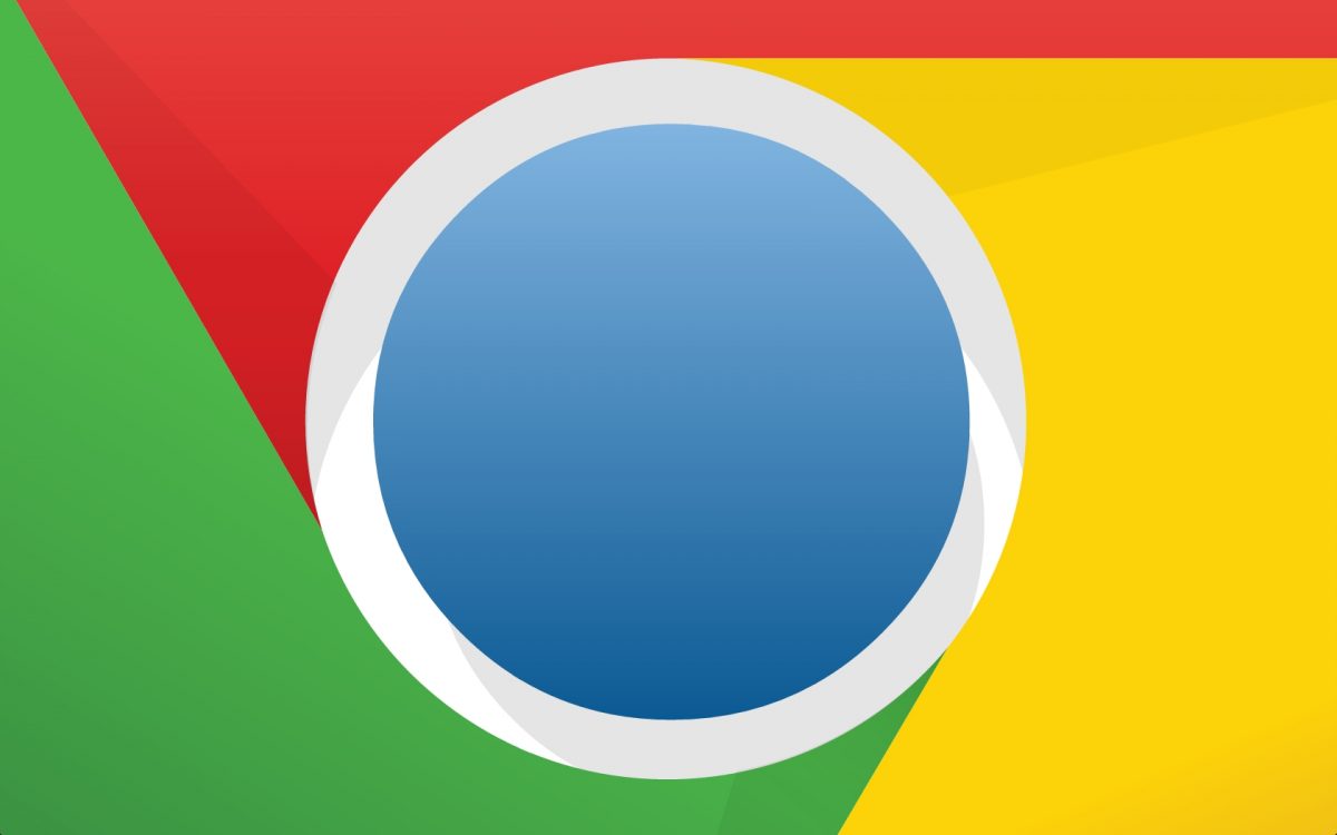Acercamiento al logo del navegador Chrome de Google