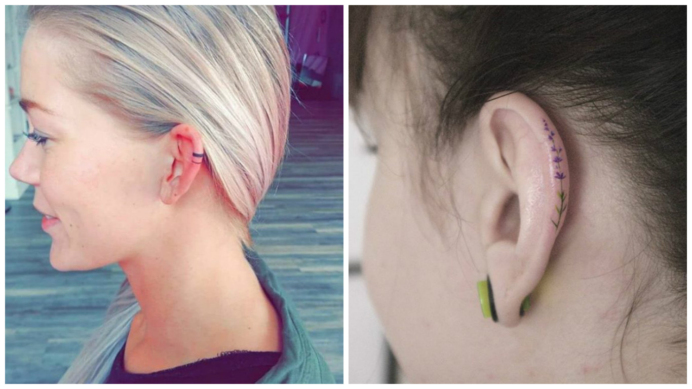 Adiós aretes, lo de hoy son los tatuajes en la oreja