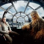 Daisy Ridley y Joonas Suotamo como Rey y Chewbacca en Star Wars VIII