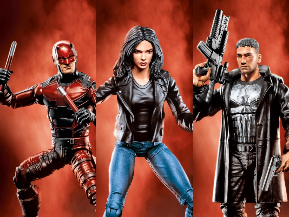 Daredevil, Jessica Jones y The Punisher en la serie de Hasbro, Marvel Knights Legends