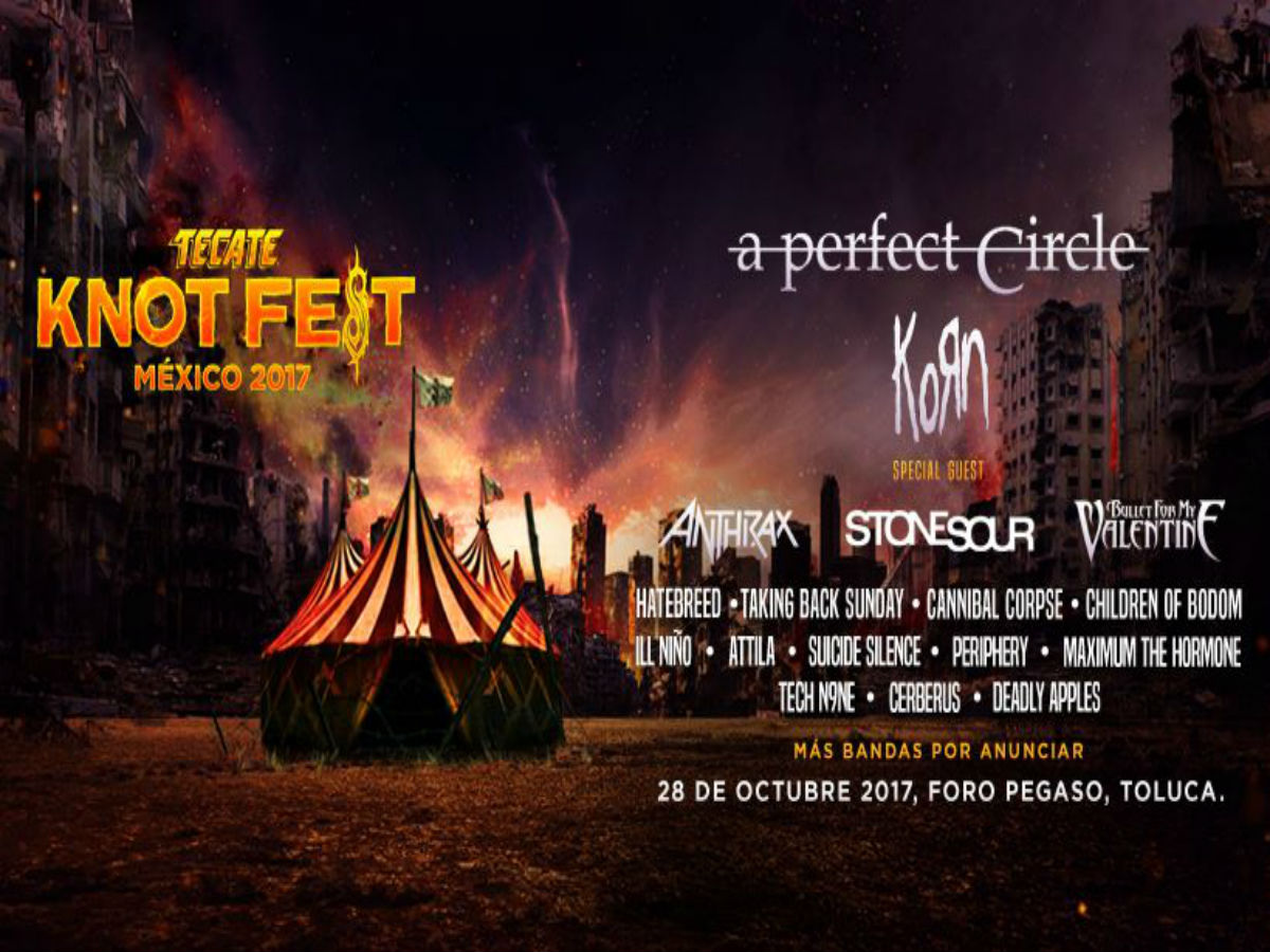 Knotfest 2017 traerÃ¡ a A Perfect Circle a MÃ©xico