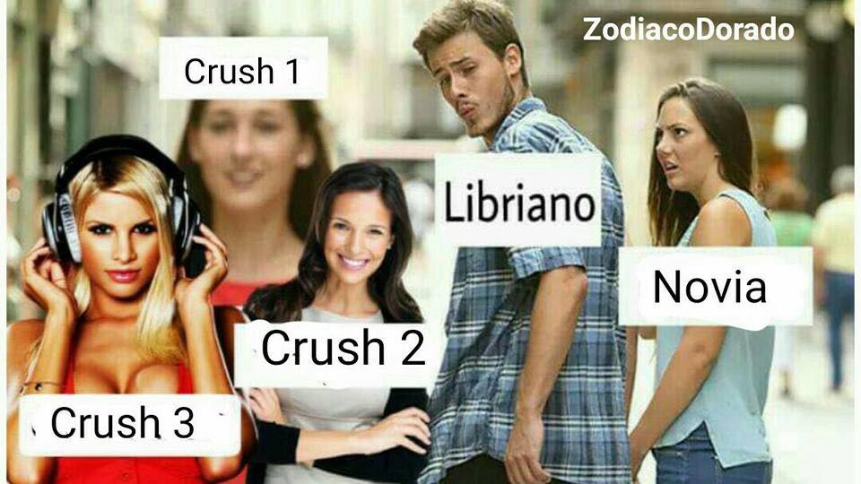 meme novio distraído libra