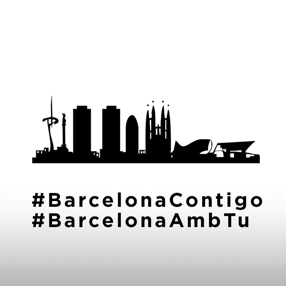 Imagen de apoyo y solidaridad tras los atentados de Barcelona
