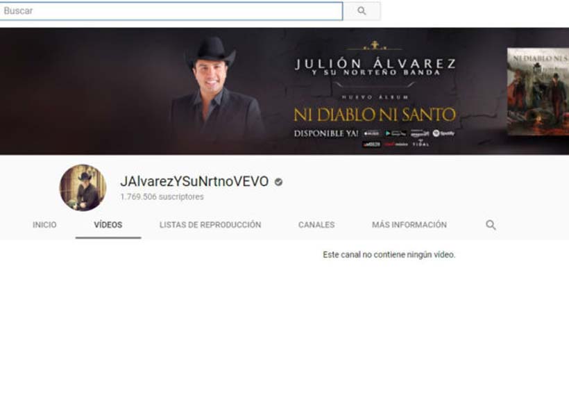 Borran a Julión Alvarez de Youtube