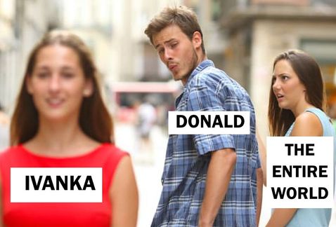 Meme novio distraído Trump