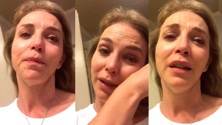 Laura Flores llora por su hija