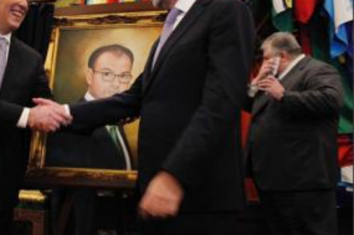 Cuadro de Videgaray, José Antonio Meade, Luis Videgaray, Retrato, Óleo, Cuadro
