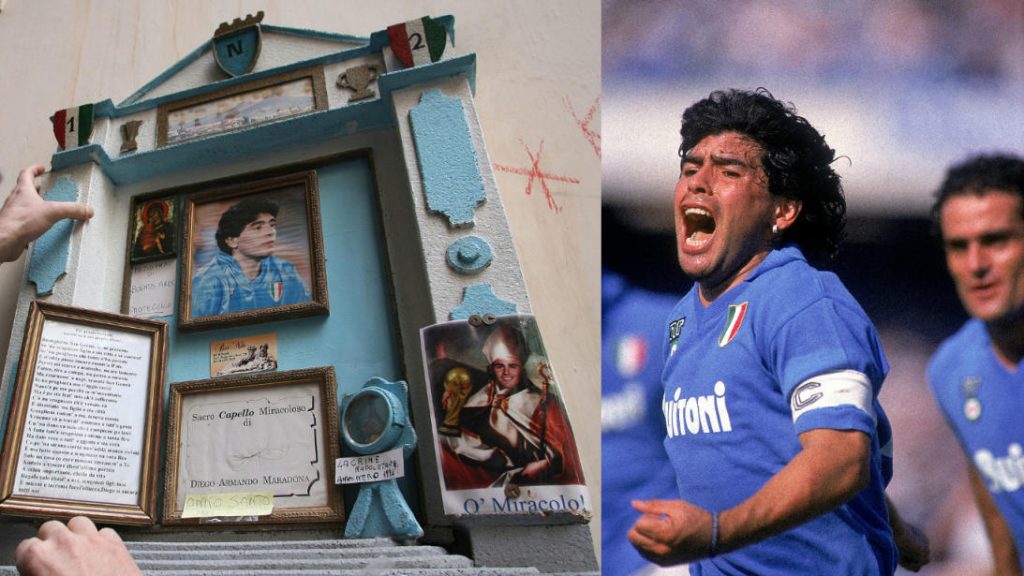 maradona en el club de futbol napoli