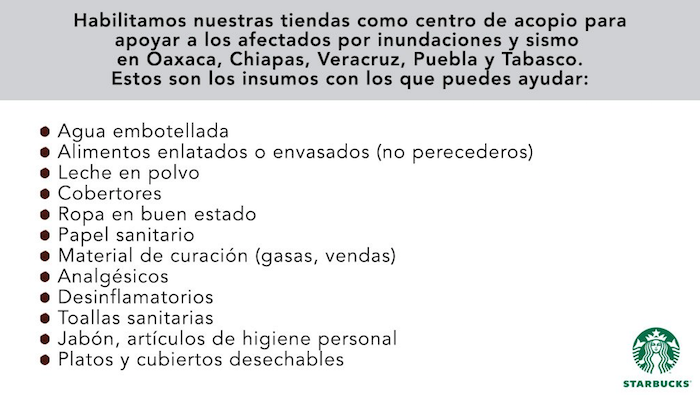 Centros de acopio en Starbucks