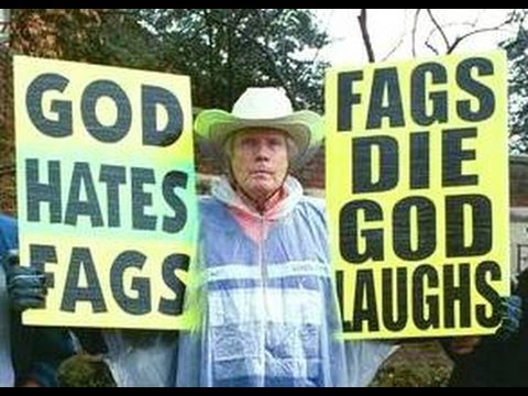 Carteles de protesta homofóbicos de la Iglesia Bautista de Westboro