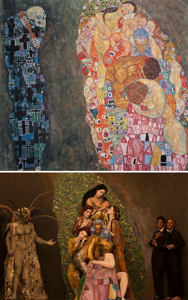 Pinturas de Klimt hechas fotografías