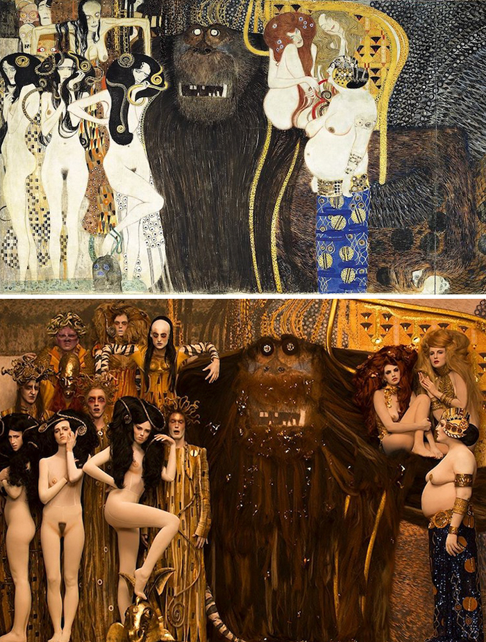Pinturas de Klimt hechas fotografías