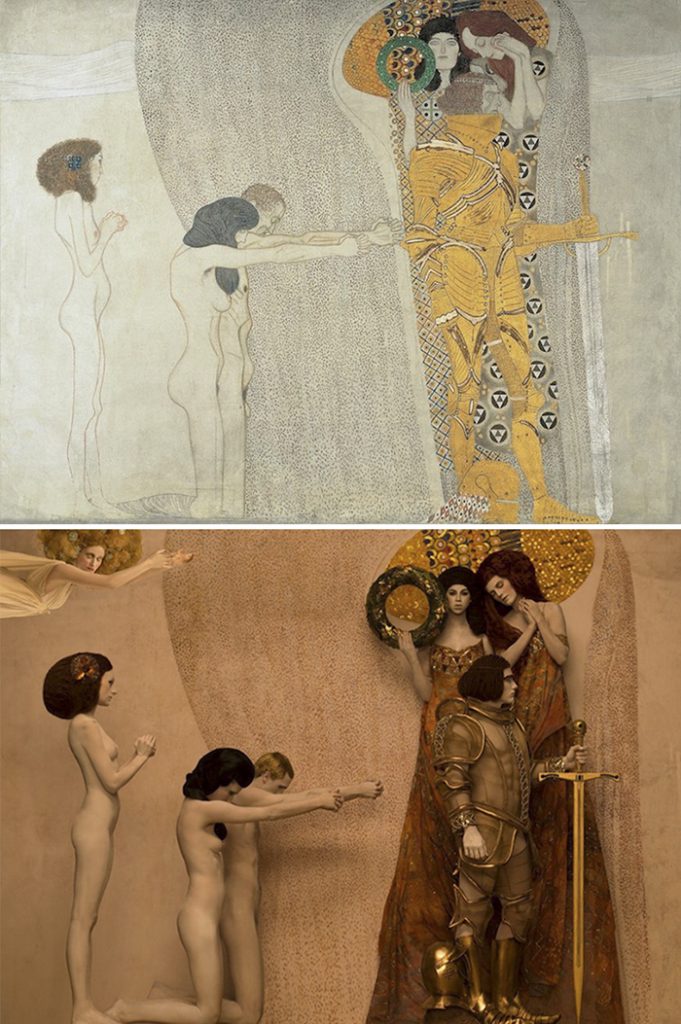 Pinturas de Klimt hechas fotografías