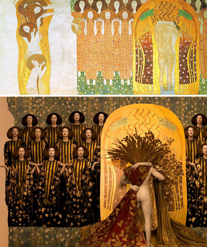 Pinturas de Klimt hechas fotografías
