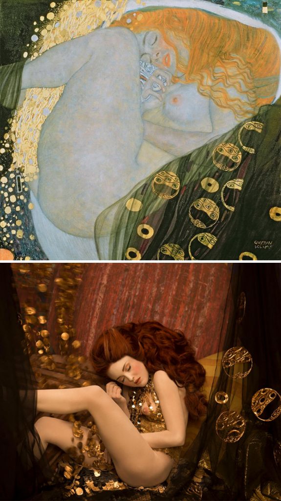 Pinturas de Klimt hechas fotografías