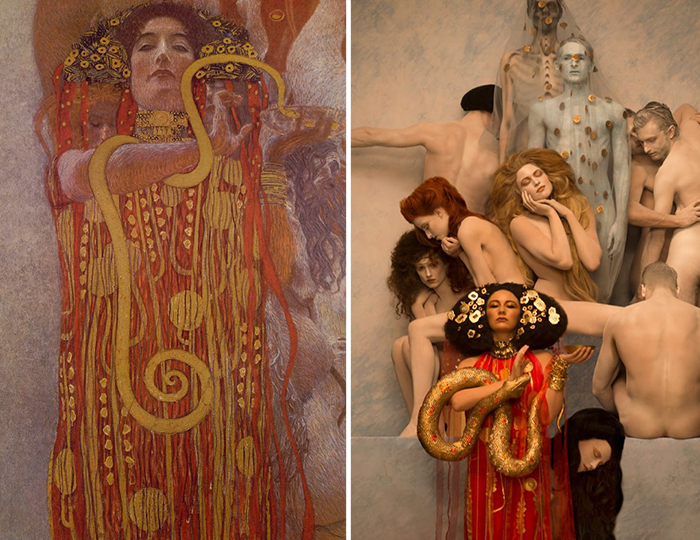 Pinturas de Klimt hechas fotografías