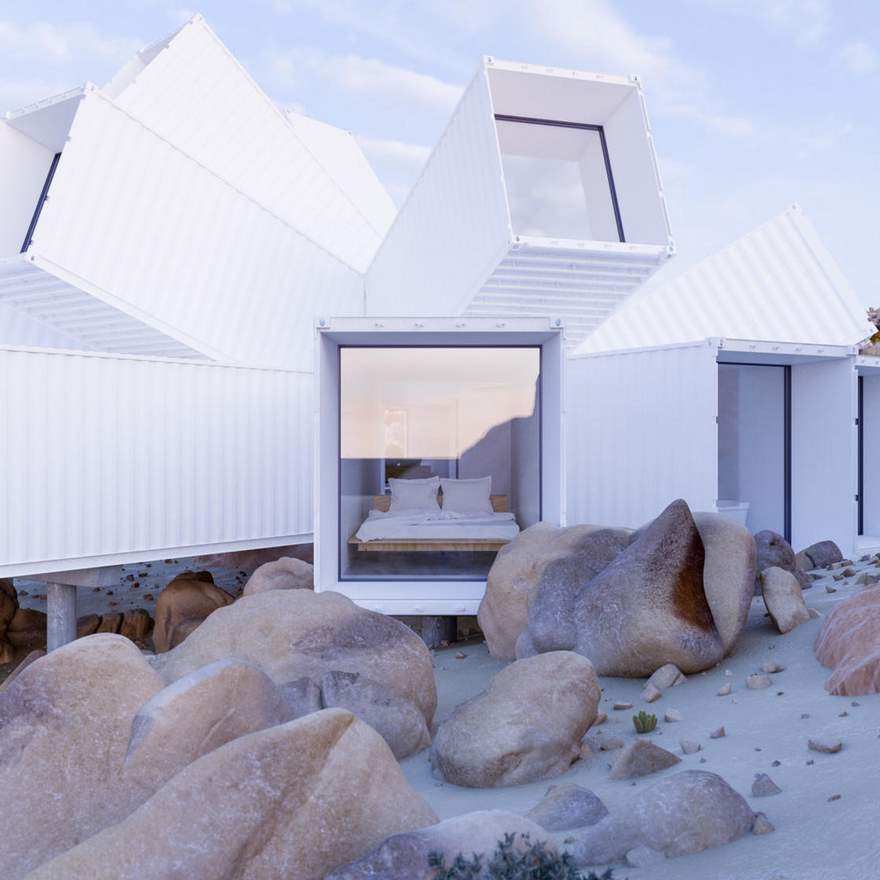 ¡Increíble! Crearán una casa con contenedores en medio del desierto