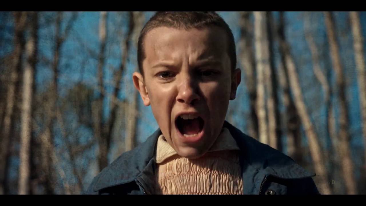 Eleven en Stranger Things, serie de Netflix